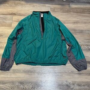 The North Face TekWare 1/2 zip pullover windbreaker men size Large teal
